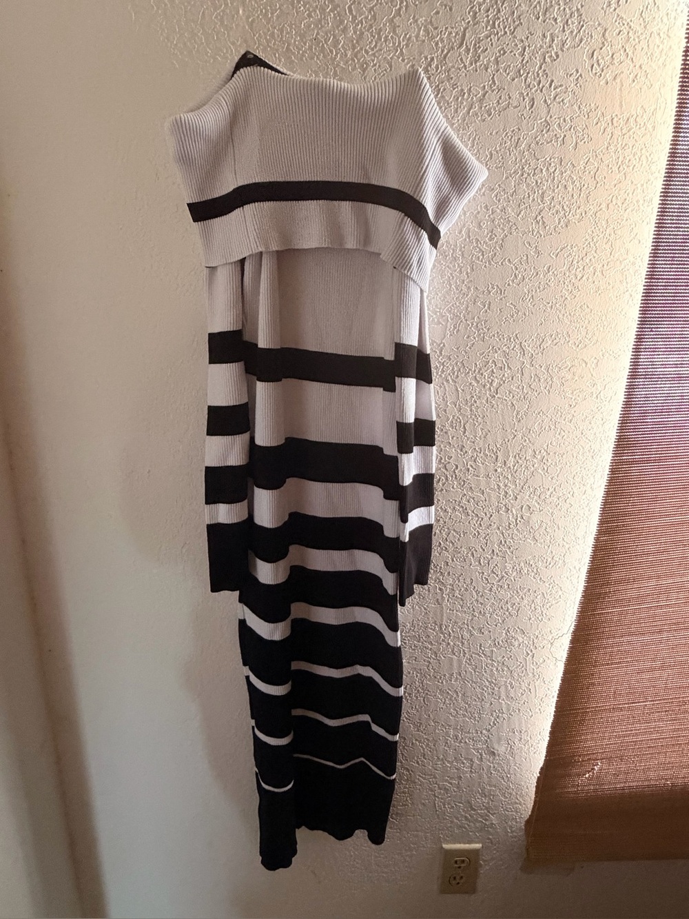 J for Justify Black & White Striped Maxi Dress